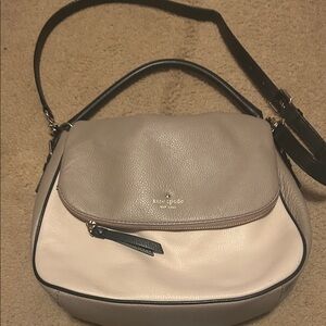 Kate Spade Taupe and Black Shoulder Bag